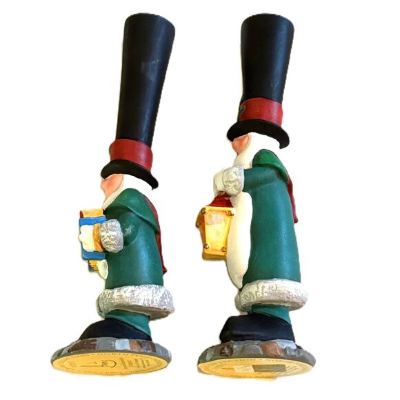 2 North Pole Caroling Society Elf Figurines Wick & Bellows w/Boxes Christmas - Picture 5 of 7